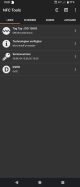 Link auf den NFC Tag geschrieben
