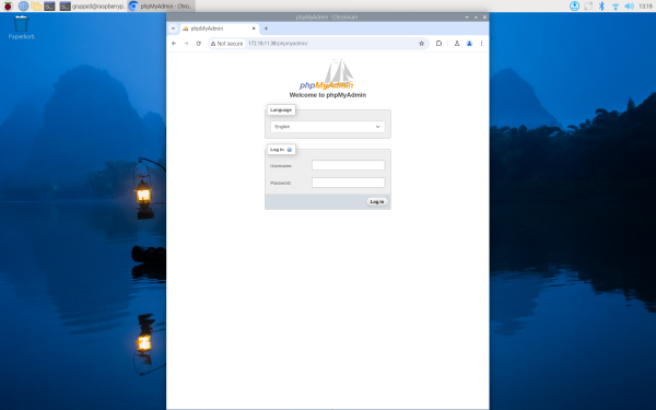 Anmelden auf dem PhP Server