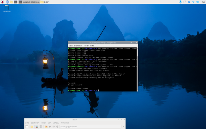 Benutzer wird hier angelegt