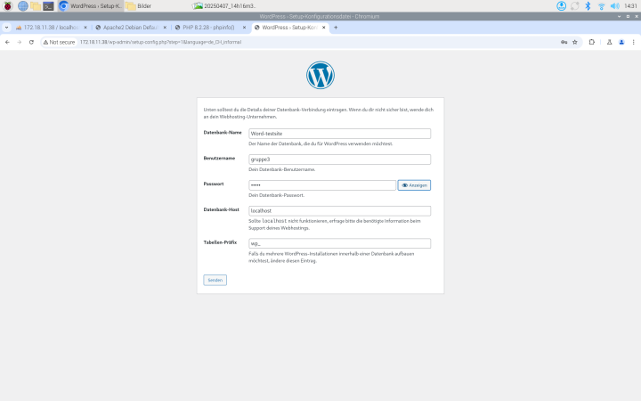 So wird WordPress Setup gemacht